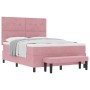Cama con Somier con Colchón y Banco Rosa 160x200 cm Terciopelo by , Beds and slatted bases - Ref: Foro24-3344527, Price: 588,...