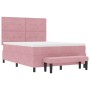 Cama con Somier con Colchón y Banco Rosa 160x200 cm Terciopelo by , Beds and slatted bases - Ref: Foro24-3344527, Price: 588,...
