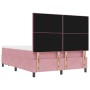 Cama con Somier con Colchón y Banco Rosa 160x200 cm Terciopelo by , Beds and slatted bases - Ref: Foro24-3344527, Price: 588,...