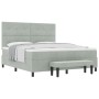 Cama con Somier con Colchón y Banco Gris Claro 180x200 cm Terciopelo by , Beds and slatted bases - Ref: Foro24-3344528, Price...