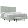 Cama con Somier con Colchón y Banco Gris Claro 180x200 cm Terciopelo by , Beds and slatted bases - Ref: Foro24-3344528, Price...