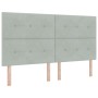 Cama con Somier con Colchón y Banco Gris Claro 180x200 cm Terciopelo by , Beds and slatted bases - Ref: Foro24-3344528, Price...