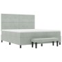 Cama con Somier con Colchón y Banco Gris Claro 180x200 cm Terciopelo by , Beds and slatted bases - Ref: Foro24-3344528, Price...