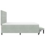 Cama con Somier con Colchón y Banco Gris Claro 180x200 cm Terciopelo by , Beds and slatted bases - Ref: Foro24-3344528, Price...