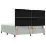 Cama con Somier con Colchón y Banco Gris Claro 180x200 cm Terciopelo by , Beds and slatted bases - Ref: Foro24-3344528, Price...