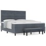 Cama con Somier con Colchón y Banco Gris Oscuro 180x200 cm Terciopelo | Foro24.es | Tu tienda online para hogar, jardín y más Foro24.es