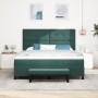 Cama con Base de Muelles con Colchón y Banco Verde Oscuro 180x200 cm Terciopelo by , Beds and slatted bases - Ref: Foro24-334...