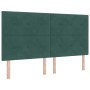 Cama con Base de Muelles con Colchón y Banco Verde Oscuro 180x200 cm Terciopelo by , Beds and slatted bases - Ref: Foro24-334...