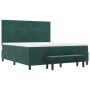 Cama con Base de Muelles con Colchón y Banco Verde Oscuro 180x200 cm Terciopelo by , Beds and slatted bases - Ref: Foro24-334...
