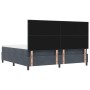 Cama con Base de Resortes de con Colchón & Banco Gris Oscuro 200x200 cm Terciopelo by , Beds and slatted bases - Ref: Foro24-...