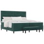 Cama con Base con Colchón y Banco Verde Oscuro 200x200 cm Terciopelo | Foro24.es | Tu tienda online para hogar, jardín y más Foro24.es
