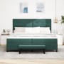 Cama con Base con Colchón y Banco Verde Oscuro 200x200 cm Terciopelo | Foro24.es | Tu tienda online para hogar, jardín y más Foro24.es