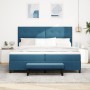 Cama con Base con Colchón y Banco Azul Oscuro 200x200 cm Terciopelo by , Beds and slatted bases - Ref: Foro24-3344538, Price:...