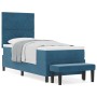 Cama con somier con colchón y banco azul oscuro 80x200 cm de terciopelo von , Betten und Lattenroste - Ref: Foro24-3344544, P...