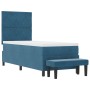 Cama con somier con colchón y banco azul oscuro 80x200 cm de terciopelo von , Betten und Lattenroste - Ref: Foro24-3344544, P...