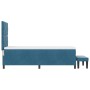 Cama con somier con colchón y banco azul oscuro 80x200 cm de terciopelo von , Betten und Lattenroste - Ref: Foro24-3344544, P...