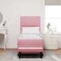 Cama con Somier, Colchón y Banco Rosa 80x200 cm Terciopelo by , Beds and slatted bases - Ref: Foro24-3344545, Price: 351,09 €...