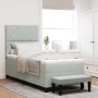 Cama con Somier con Colchón y Banco Gris Claro 90x200 cm Terciopelo by , Beds and slatted bases - Ref: Foro24-3344552, Price:...
