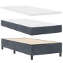 Cama con box spring con colchón y banco gris oscuro 90x200 cm terciopelo by , Beds and slatted bases - Ref: Foro24-3344553, P...