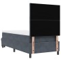 Cama con box spring con colchón y banco gris oscuro 90x200 cm terciopelo by , Beds and slatted bases - Ref: Foro24-3344553, P...
