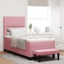 Cama Box Spring con Colchón y Banco Rosa 90x200 cm Terciopelo de , Camas y somieres - Ref: Foro24-3344557, Precio: 358,32 €, ...