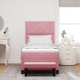 Cama Box Spring con Colchón y Banco Rosa 90x200 cm Terciopelo de , Camas y somieres - Ref: Foro24-3344557, Precio: 358,32 €, ...