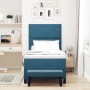 Cama con Box Spring con Colchón & Banco Azul Oscuro 100x200 cm Terciopelo | Foro24.es | Tu tienda online para hogar, jardín y más Foro24.es