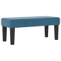 Cama con Box Spring con Colchón & Banco Azul Oscuro 100x200 cm Terciopelo | Foro24.es | Tu tienda online para hogar, jardín y más Foro24.es