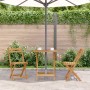 Mesa plegable de jardín de madera maciza de acacia 60x60x75 cm