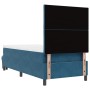 Cama con Box Spring con Colchón & Banco Azul Oscuro 100x200 cm Terciopelo | Foro24.es | Tu tienda online para hogar, jardín y más Foro24.es