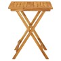 Mesa plegable de jardín de madera maciza de acacia 60x60x75 cm