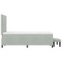 Cama Tapizada con Colchón y Banco Gris Claro 120x200 cm Terciopelo de , Camas y somieres - Ref: Foro24-3344570, Precio: 461,69 €
