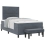 Cama con base de resortes con colchón & banco gris oscuro 120x200 cm terciopelo by , Beds and slatted bases - Ref: Foro24-334...
