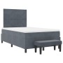 Cama con base de resortes con colchón & banco gris oscuro 120x200 cm terciopelo by , Beds and slatted bases - Ref: Foro24-334...