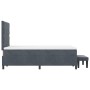 Cama con base de resortes con colchón & banco gris oscuro 120x200 cm terciopelo by , Beds and slatted bases - Ref: Foro24-334...