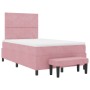 Cama Box Spring con Colchón y Banco Rosa 120x200 cm Terciopelo | Foro24.es | Tu tienda online para hogar, jardín y más Foro24.es
