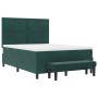 Cama Box Spring con Colchón y Banco Verde Oscuro 140x190 cm Terciopelo von , Betten und Lattenroste - Ref: Foro24-3344579, Pr...