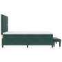 Cama Box Spring con Colchón y Banco Verde Oscuro 140x190 cm Terciopelo von , Betten und Lattenroste - Ref: Foro24-3344579, Pr...