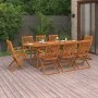Garden dining set 9 pieces solid acacia wood by vidaXL, Garden sets - Ref: Foro24-3086974, Price: 699,86 €, Discount: %