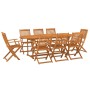 Garten-Essgruppe 9-teilig aus massivem Akazienholz von vidaXL, Gartensets - Ref: Foro24-3086974, Preis: 697,92 €, Rabatt: %