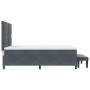 Cama con Somier con Colchón & Banco Gris Oscuro 140x200 cm Terciopelo von , Betten und Lattenroste - Ref: Foro24-3344583, Pre...