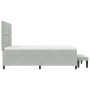 Cama con Base con Colchón y Banco Gris Claro 160x200 cm Terciopelo by , Beds and slatted bases - Ref: Foro24-3344588, Price: ...