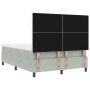 Cama con Base con Colchón y Banco Gris Claro 160x200 cm Terciopelo by , Beds and slatted bases - Ref: Foro24-3344588, Price: ...