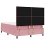 Cama con Base con Colchón y Banco Rosa 160x200 cm Terciopelo by , Beds and slatted bases - Ref: Foro24-3344593, Price: 598,43...