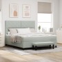 Cama Box Spring con colchón y banco Gris Claro 180x200 cm Velours by , Beds and slatted bases - Ref: Foro24-3344594, Price: 6...