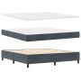 Cama con somier con colchón y banco gris oscuro 180x200 cm de terciopelo | Foro24.es | Tu tienda online para hogar, jardín y más Foro24.es