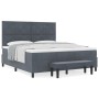 Cama con somier con colchón y banco gris oscuro 180x200 cm de terciopelo | Foro24.es | Tu tienda online para hogar, jardín y más Foro24.es