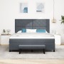 Cama con somier con colchón y banco gris oscuro 180x200 cm de terciopelo | Foro24.es | Tu tienda online para hogar, jardín y más Foro24.es