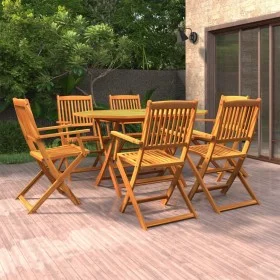 Garden dining set 7 pieces solid acacia wood by vidaXL, Garden sets - Ref: Foro24-3086997, Price: 406,37 €, Discount: %