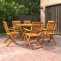 Garden dining set 7 pieces solid acacia wood by vidaXL, Garden sets - Ref: Foro24-3086997, Price: 428,85 €, Discount: %
